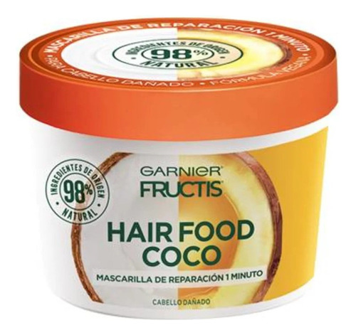 Mascarilla Garnier Hair Food Coco Para Cabello Dañado 350 Ml
