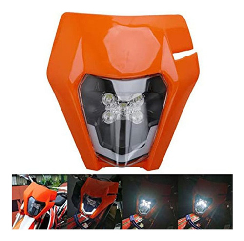 Carcasa Naranja 12v Faro Conversión Moto Off-road Ktm