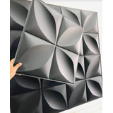 Painel 50x50 3d Pétalas  Pvc 15 Placas Ou Unidades Preto 