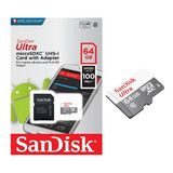 Cartão De Memória 64gb Ultra Sandisk P/motorola G20 100mbs