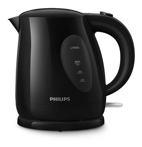 Pava Eléctrica Philips Hd4695/90 Negra 2200w 1 Litro