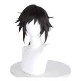 Peluca Demon Slayer Tomioka Giyuu Kamado Cosplay Cabello Neg