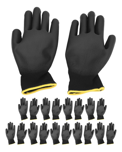 10 Pares De Guantes De Trabajo Con Revestimiento De Poliuret