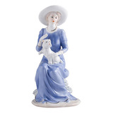 Figura Artística Mujer, Mxmyu-001, 1pz, Azul/blanco, 30x12x1