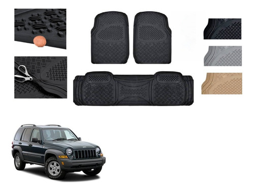 Kit Tapetes Uso Rudo Jeep Liberty 2006 Rubber Black Original