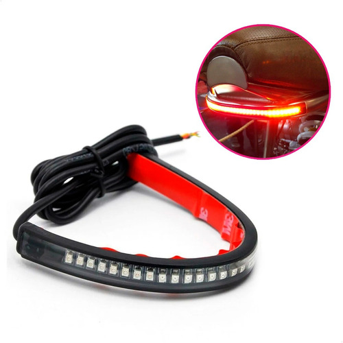 Tira Luces Led Um Lights 20cm Stop Giros Trasero Rojo Moto