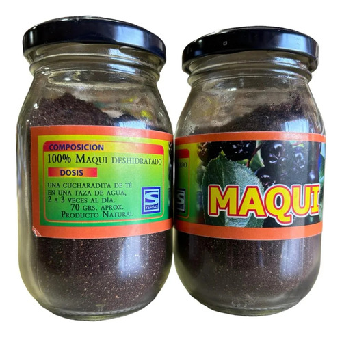 Maqui Deshidratado 100% Puro En Polvo 140 Grs En 2 Frascos 