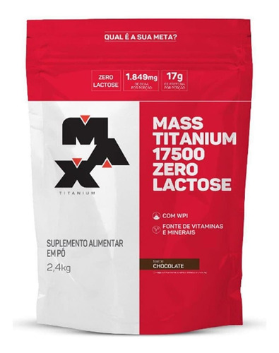 Max Titanium Mass Titanium 17500 Zero Lactose - Suplemento Em Pó - Sabor Chocolate