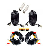 4 Cable Siames Coaxial 15 , 20 Para Camara Cctv Video Hd