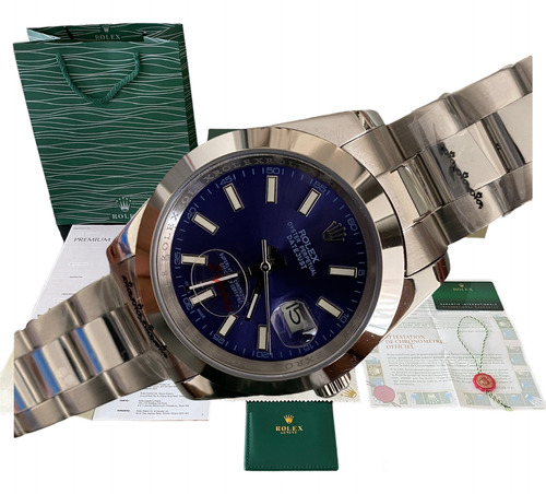  Reloj Rolex Datejust 40mm Automatico Presidente Azul Zafiro