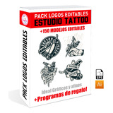 Pack Vectores +150 Marcas Tattoo Logos Editables #v324