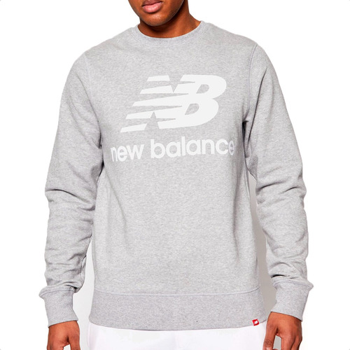 Buzo New Balance Mt03560ag Essentials Stacked Logo Casual