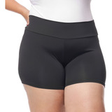 Short Legging Plus Size Cintura Alta Academia Esporte Lazer