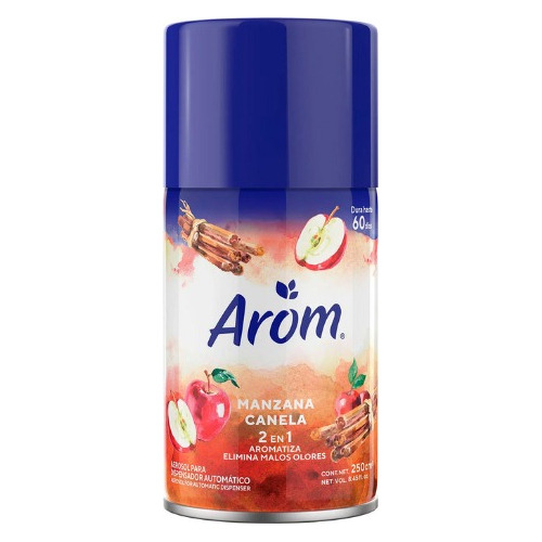 Arom Aromatizante Repuesto Automático Manzana Canela 250cm³