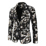 Chaqueta Casual Con Estampado Floral Para Hombre