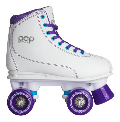 Patins Quad Divoks Pop Star Branco/roxo