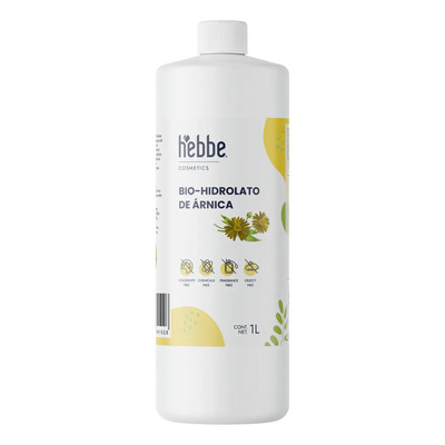 Hidrolato de Arnica Destilado, Tónico Facial 100% Vegetal Libre De Parabenos Cruelty-free Día\u002F Noche, todo tipo de piel Hebbe Cosmetics & Ludika 1L | Meses sin interés