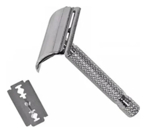 Aparelho De Barbear Inox - Barbeador Metal - Gilete Lamina