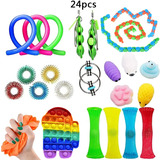 24 Piezas De Burbuja Pop It Sensorial Fidget Cubo Autismo Es