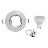 Pack 4 Foco Blanco Embutido 4 Soquetes 4 Ampolletas Led