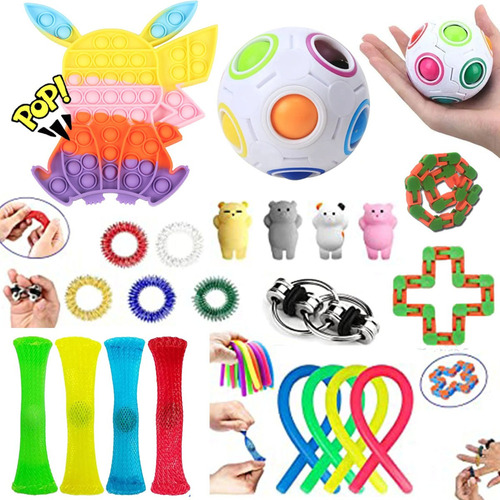 Pack De 22, Juguete Fidget Popit, Kit De Juguete Barato Fid,