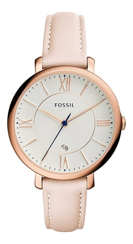 Reloj Fossil Es3988 Oro Rosa Dama Jacqueline Piel Original*