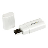 Adaptador De Audio Usb A Estéreo, Blanco