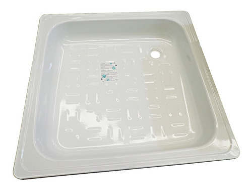 Receptaculo Ducha Plato De Acero Esmaltado Blanco 80x80 Roca