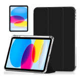 Funda + Vidrio Para iPad 10th Gen 10,9 A2696 Cavidad Pencil