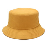 Sombrero Gorro Pescador Bucket Hat Mostaza De Algodón