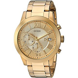 Reloj Hombre Guess U0668g4 Cuarzo Pulso Dorado En Acero