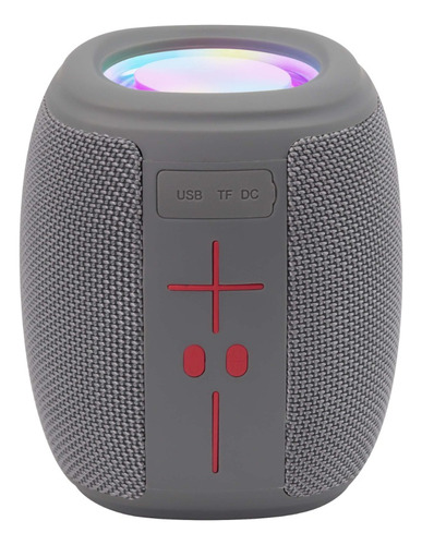 Misik - Bocina Bluetooth Portatil - Luz Led - Usb, Sd Y Fm Color Gris