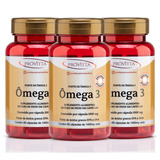 Kit 3 Ômega 3 Puro 1000mg  Epa 540 Dha 360 Isento De Metais