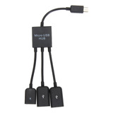 Cabina De Adaptador De Hub Otg Host Dual Micro Usb 2.0 Para