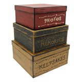 Cvhomedeco. Primitive Vintage - Cajas De Cartn Para Anidar F