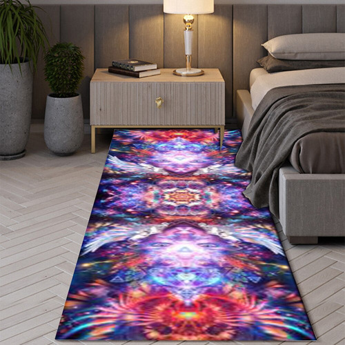 . Alfombra Bohemian Seven Chakras Con Borlas, Multicolor,