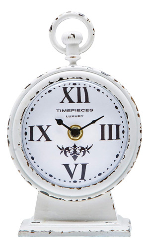 Nikky Home Reloj De Mesa Vintage, Reloj De Repisa Blanca, Re