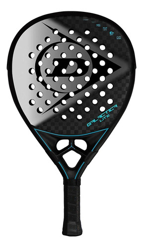 Paleta Padel Dunlop Galactica Lite Carbono 12k Mas Funda Color Negro Y Azul