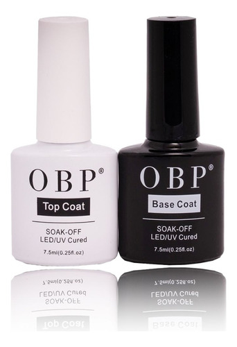 Kit Gel Obp Base Y Top Coat Uv Para Uñas 7.5ml