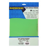 Papel Color Sulfite Liso Offset 120g A4 20 Fls Masterprint Cor Verde