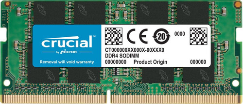 Memoria Ram Crucial, Sodimm, 8 Gb, Ddr4 2666/2933/3200mhz