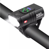 Farol Bike 2 Led Cree T6 Recarregável Usb Medidor De Bateria