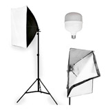 Kit Estudio  Softbox 50 X 70 Com Lampada Led, Luz Continua