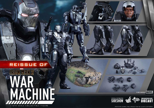 War Machine Iron Man 2 Marvel Hot Toys Diecast Original