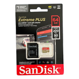 Cartão De Memória Sandisk Micro Sd Extreme Plus 64gb