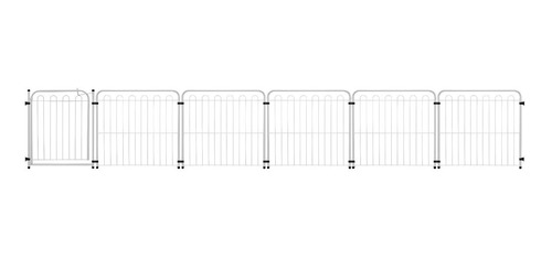 Cercado Cachorro Linear 9,42 M X 82 Cm Altura Com  Portão 