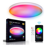 Lámpara Techo Inteligente 30w Rgb Dimming 110v Wi-fi+bt.. 4g