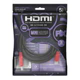 Cabo Mini Hdmi\hdmi 2.0 4k Ultra Hd 3d 5m