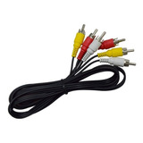 1 Cable De Video Rca Macho Macho Audio Dvd Componentes 5mts