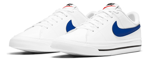 Tenis Niños Grandes Nike Court Legacy Blanco/azul